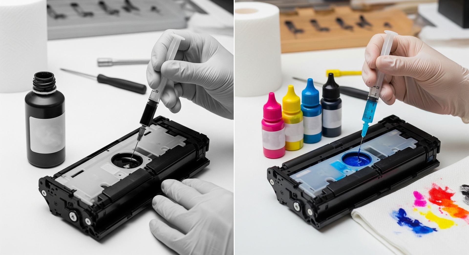 Заправка цветных принтеров